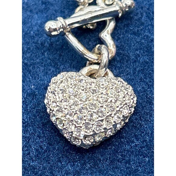 Joan Rivers Pave Heart Pendant Necklace gold tone - Picture 2 of 5